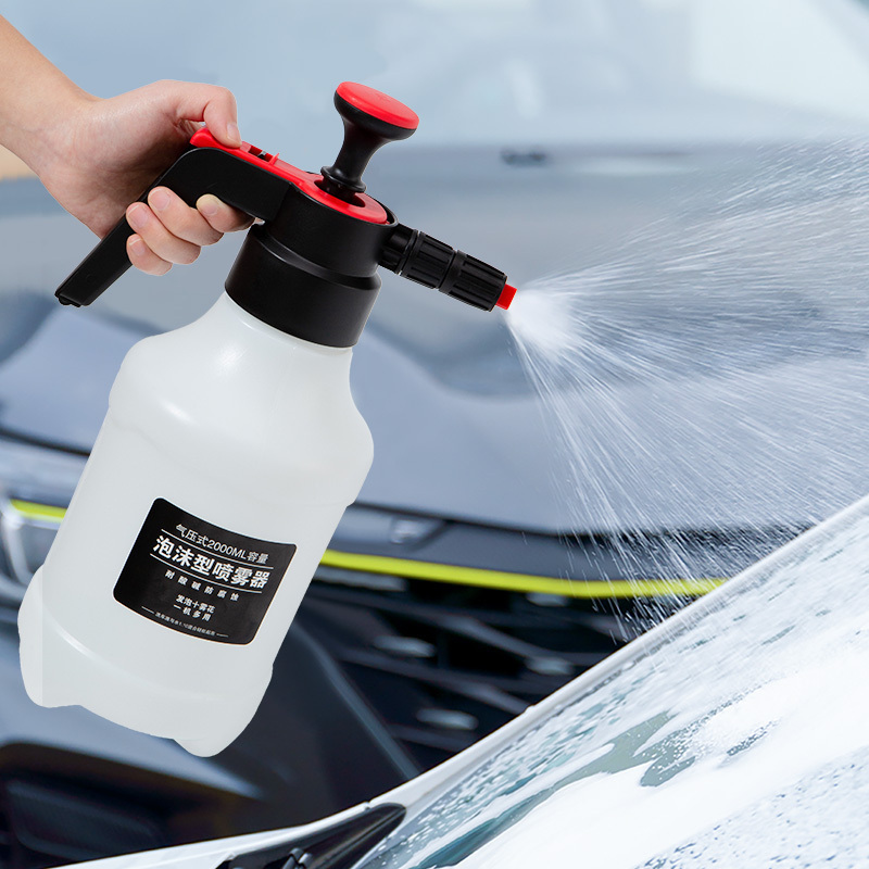 Foam Sprayer, Hand Pump 2L Car Wash Snow Foam  Sprayer With Multiple Nozzles