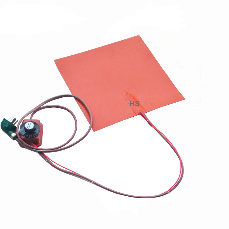 Custom Shape Silicone Rubber Heater Flexible Heating Element Silicone Heating Pad With Temperature Controller