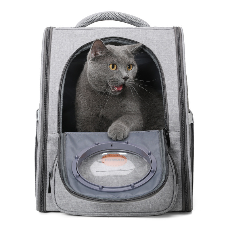 Factory direct sales foldable cat backpack outdoor portable pet backpack space capsule pet cat carrier