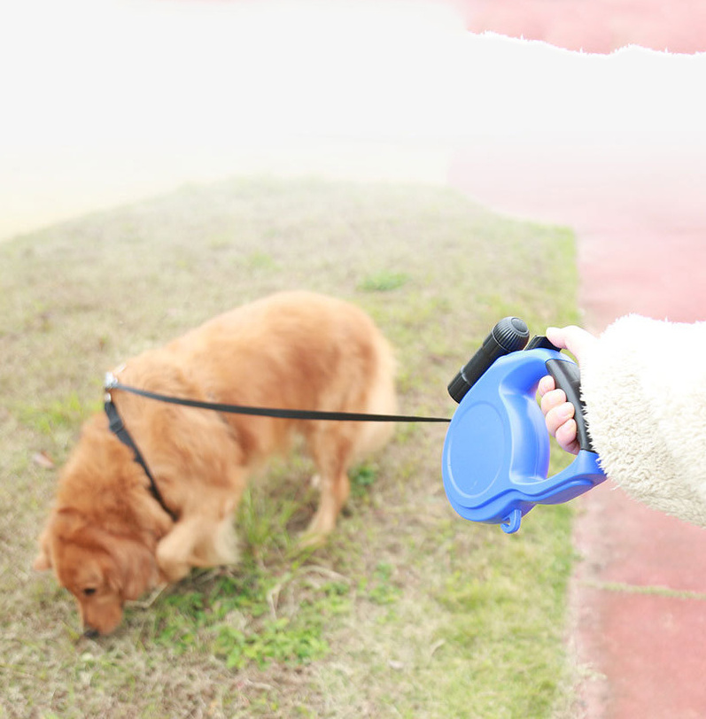 New Outdoor Walking Dog Leash Adjustable Retractable Belt LED Lights Walking Running Pet Leash