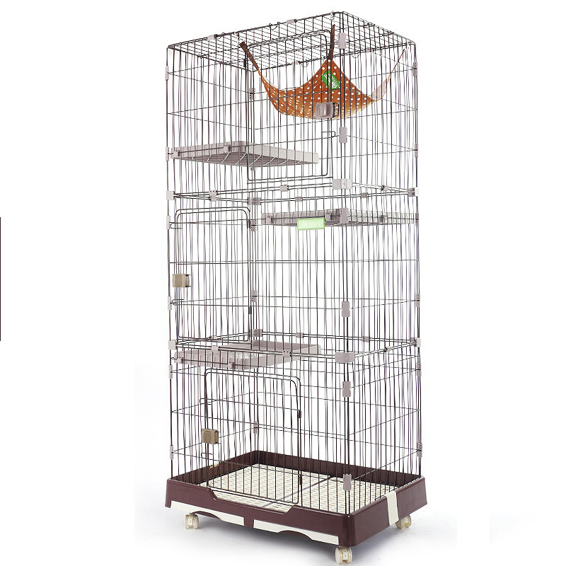 Foldable Indoor Stainless Steel Wire Pet Cat Dog Cage