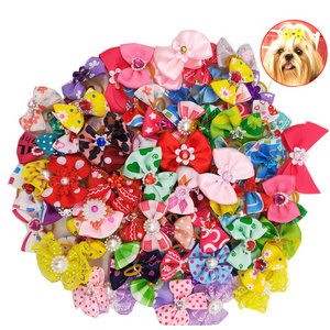 Pet Small Dog Hair Bows Rubber Bands Puppy Cat Grooming Accessories