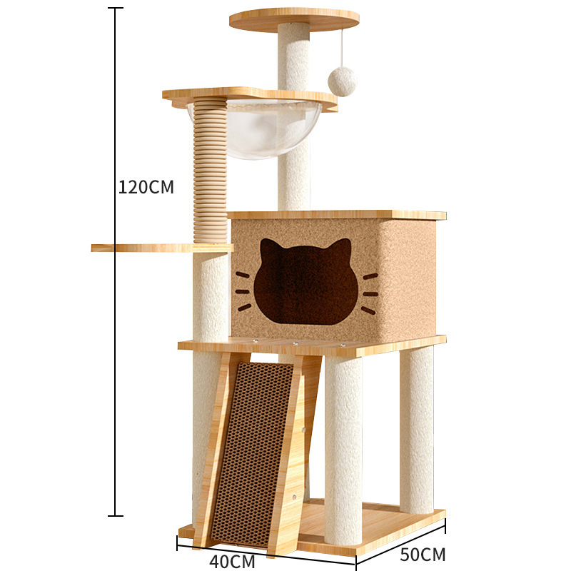 New Arrival Cat Climbing Tower Modern Cat Tree Condo Sisal Scratching Board for Climbing Playing Resting