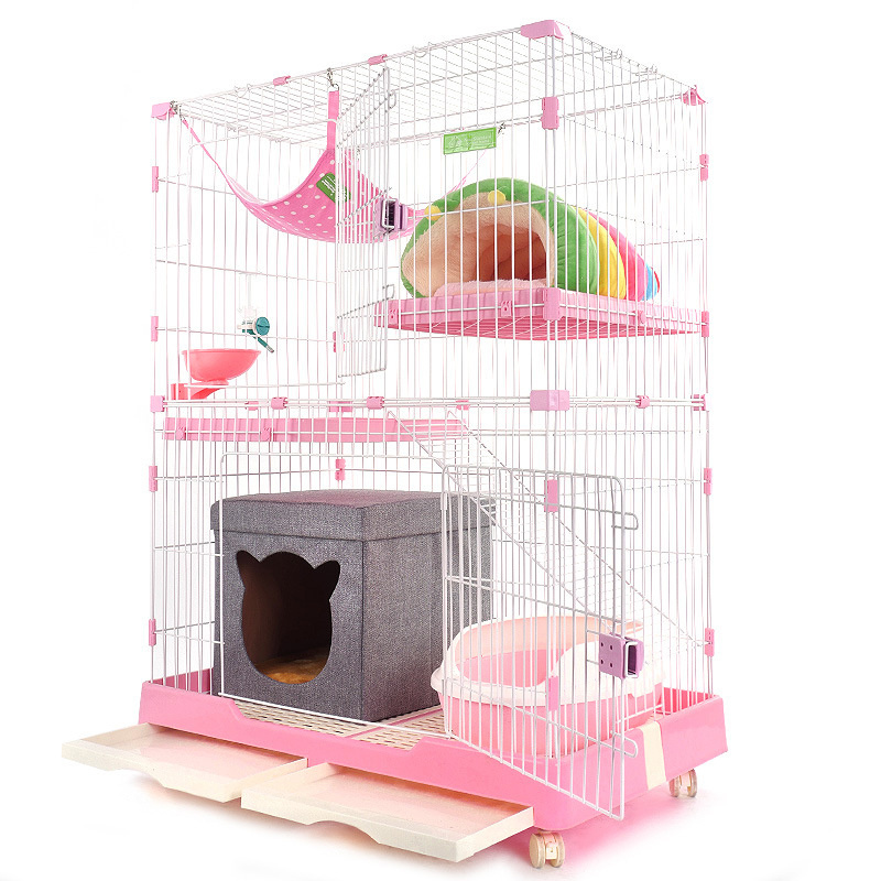 Foldable Indoor Stainless Steel Wire Pet Cat Dog Cage