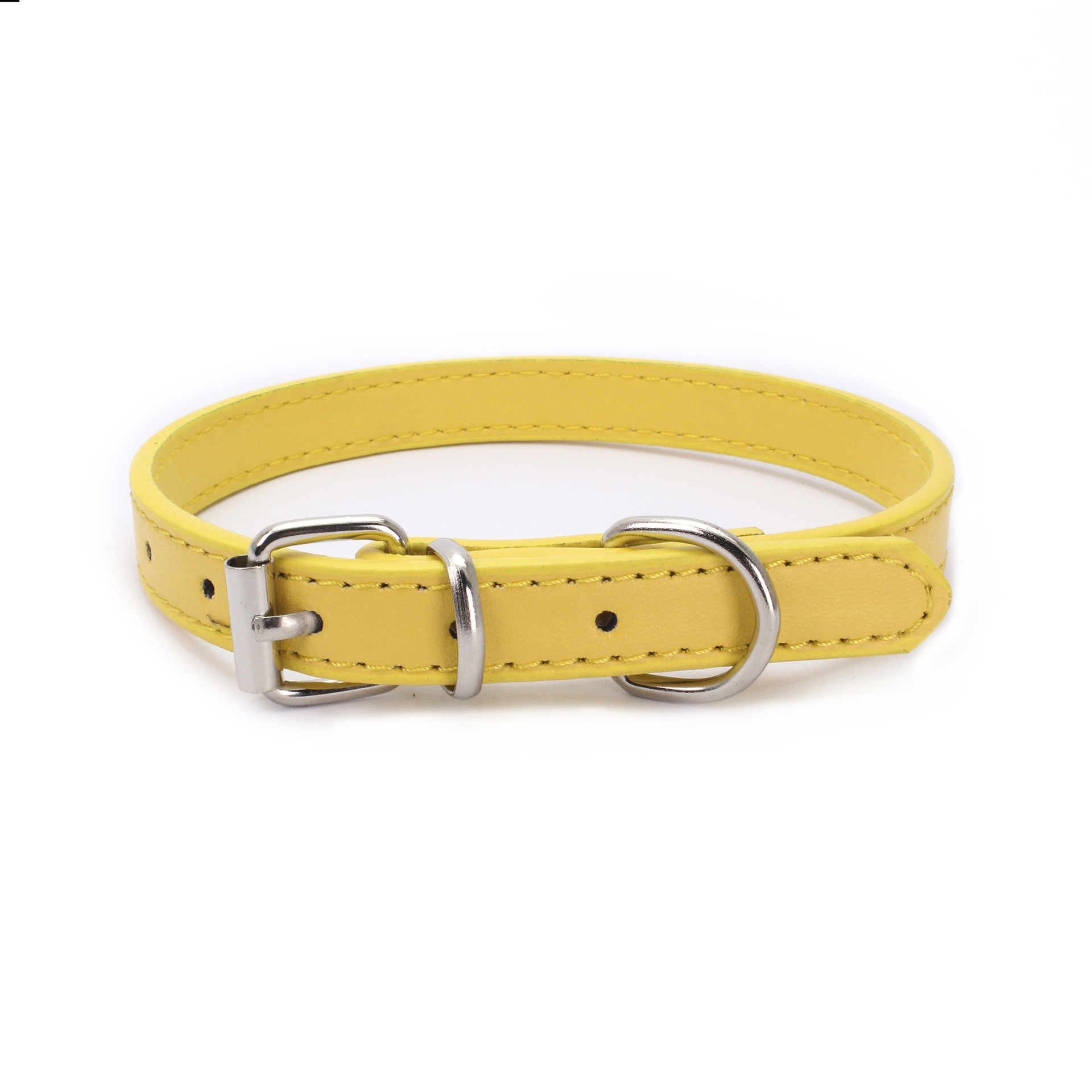 Comfortable PU Leather Dog Collar with Breakaway Feature Ribbons Decoration Plaid Pattern Featuring Alloy Pipe Buckle Pet Collar