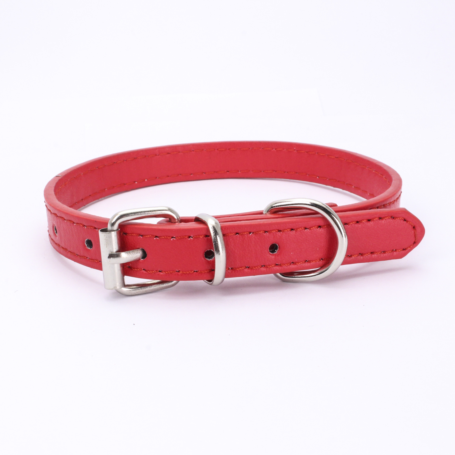 Comfortable PU Leather Dog Collar with Breakaway Feature Ribbons Decoration Plaid Pattern Featuring Alloy Pipe Buckle Pet Collar