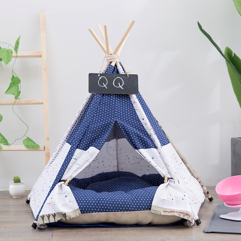 Wholesale Factory Camping Portable Pet Dog Cat Teepee Bed Tent For Dogs