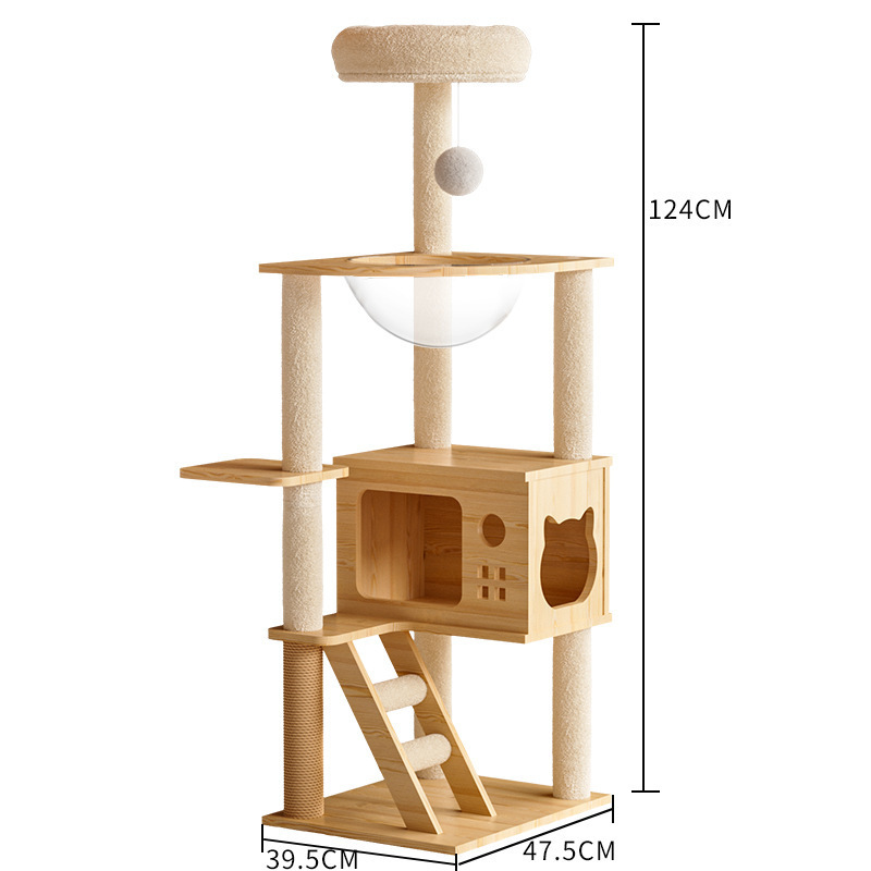 New Arrival Cat Climbing Tower Modern Cat Tree Condo Sisal Scratching Board for Climbing Playing Resting