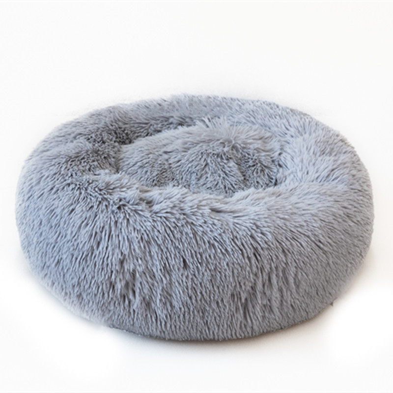 Large Dog Bed Comfortable Donut Round Dog Bed Washable Pet Cushion Bed