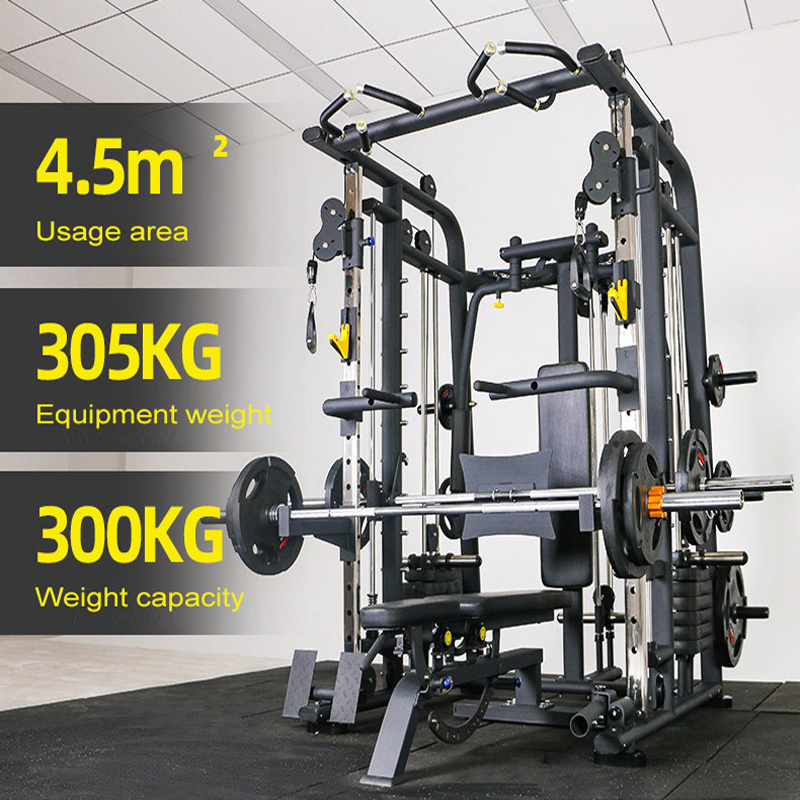 Home Comprehensive Fitness Equipment Gantry Smith Machine Bench Press Squat Rack