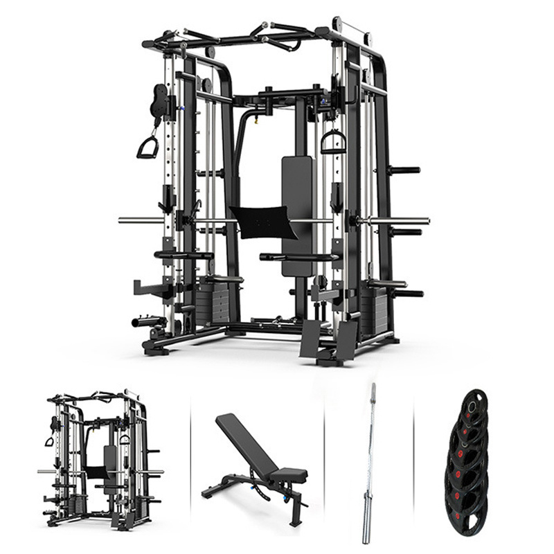 Home Comprehensive Fitness Equipment Gantry Smith Machine Bench Press Squat Rack