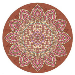 Anti slip absorbent yoga mat round PU rubber meditation mat