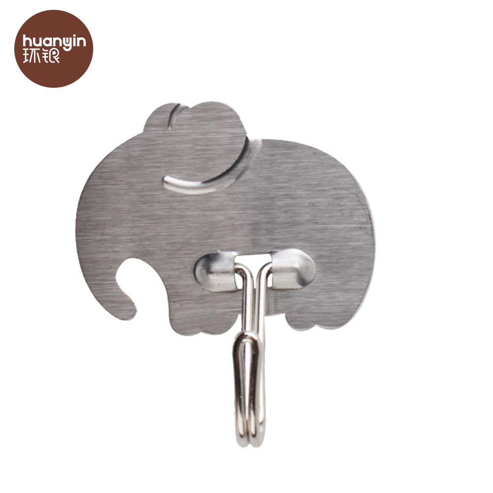 Elephant garment stainless steel wall mounted coat hook rack