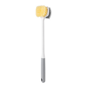 Grey foot Bath Brush Scrubber Brushes With Handle Exfoliating Scrub Skin Massager Bathroom Brush