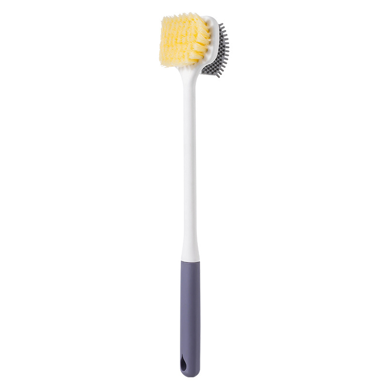 Dark Gray foot Bath Brush Scrubber Brushes With Handle Exfoliating Scrub Skin Massager Bathroom Brush