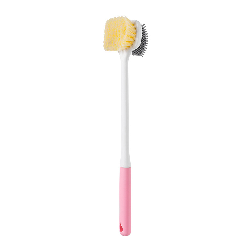 Fashionable Double Sided Deep Cleaning Foot Cleaning Brush Plastic Long Handle for Cleaning Brushes