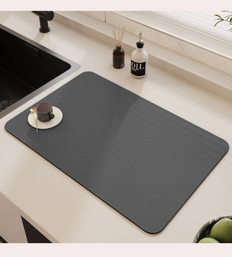 Tabletex Dish Drying Mats for Kitchen Counter Coffee Mat Fit Under Coffee Maker Coffee Pot Espresso Machine Bar Mat