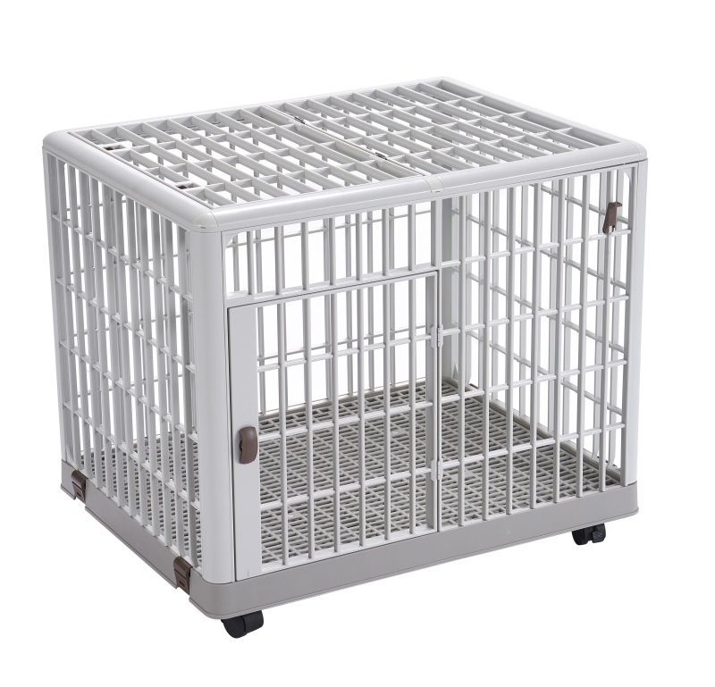 High Quality Comfortable Breathable Pet Dog Cage Removable Plastic Dog Crate Pet Carrier with Wheels