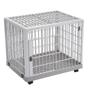 High Quality Comfortable Breathable Pet Dog Cage Removable Plastic Dog Crate Pet Carrier with Wheels