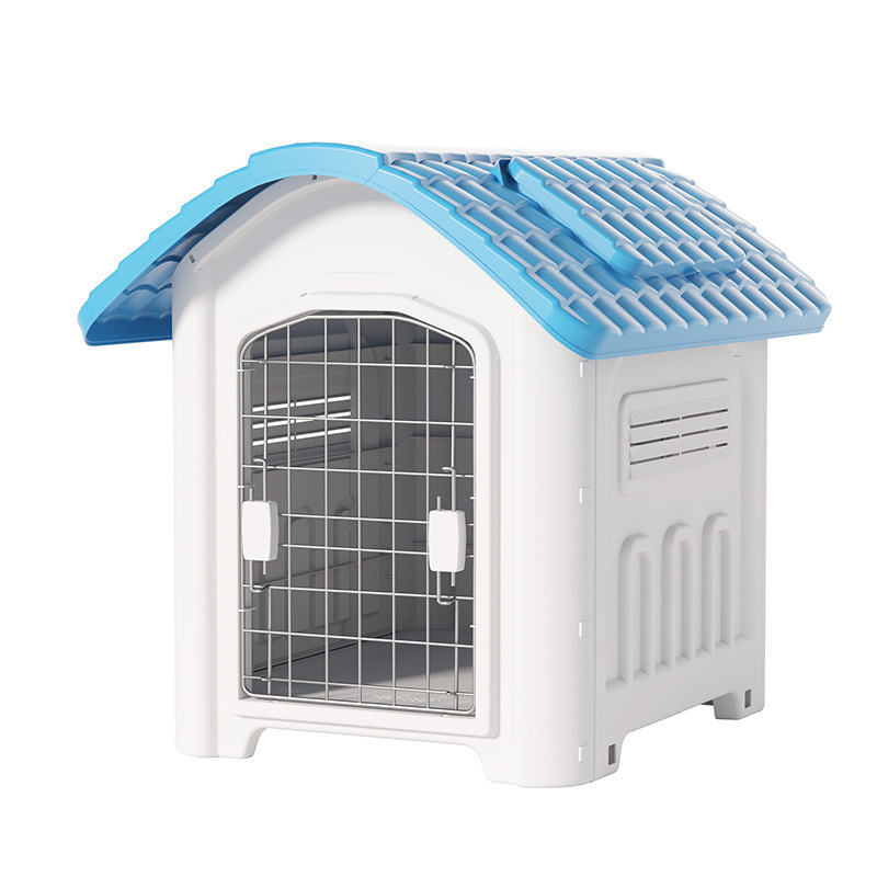 Fashion 2024 Plastic Dog House Outdoor Large Detachable Waterproof Dog Kennels with Iron Door