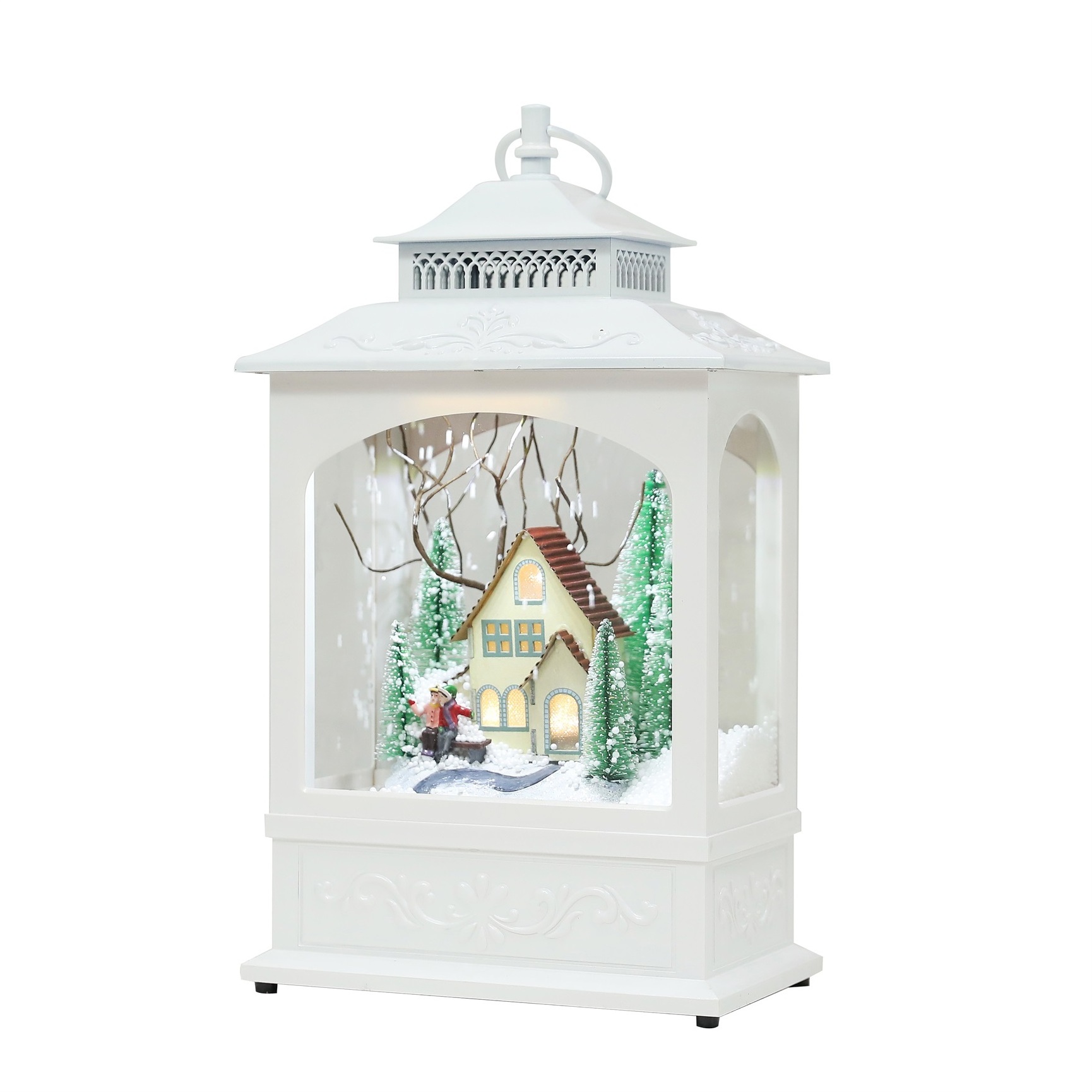 Christmas Snowing House Lantern for Christmas Outdoor Indoor Lighting Decoration