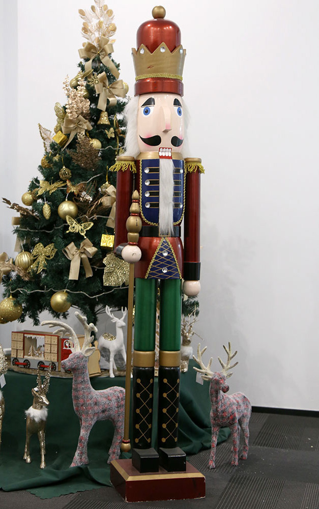 Wholesale Factory Customized Ornaments 72 inch 6 ft 10ft 180 cm Wooden Large life size Nutcracker Soldier Christmas Decoration