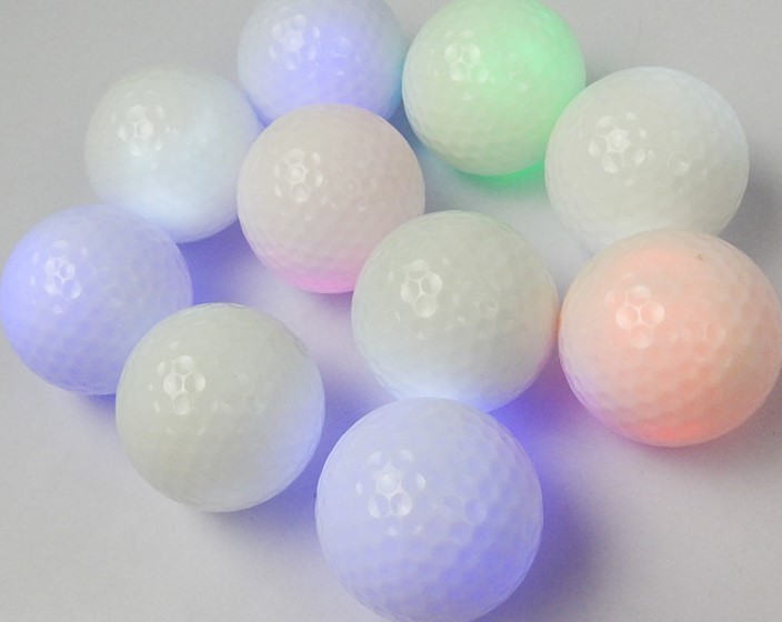 Glow In The Dark Light Up Long Time Bright Golf Ball For Night Sports