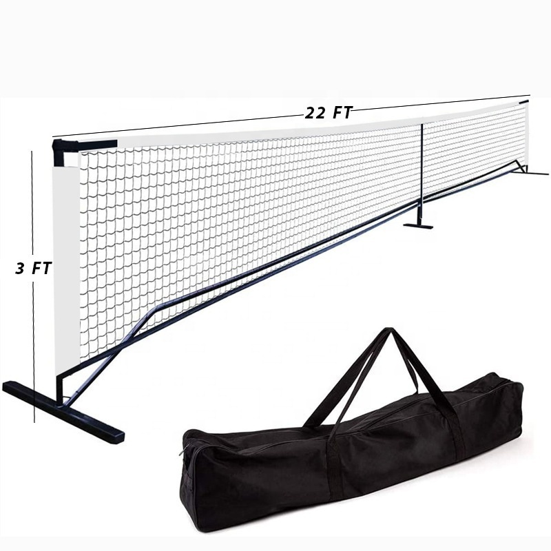 Factory Price Pickleball Nets 22 FT Pickleball Net Regulation Size, Pickle Ball Game Net System with Carrying Bag Court Marker