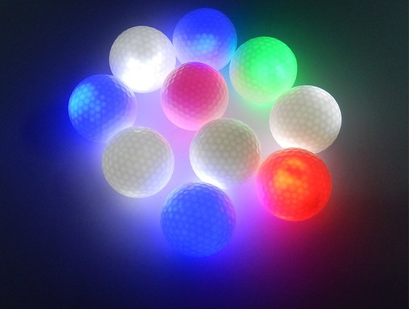 Glow In The Dark Light Up Long Time Bright Golf Ball For Night Sports