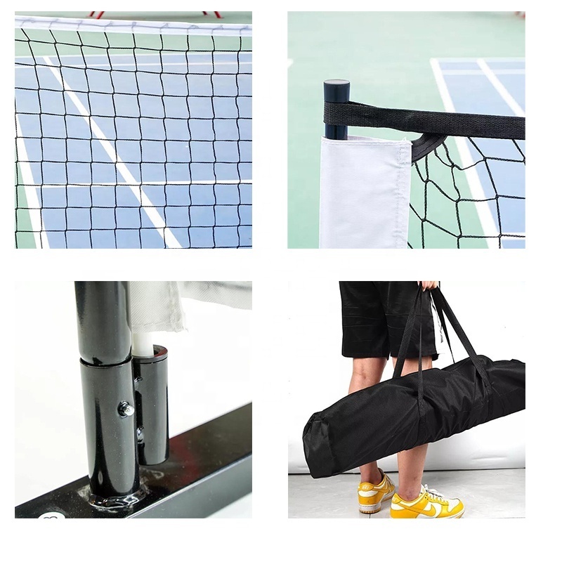 Factory Price Pickleball Nets 22 FT Pickleball Net Regulation Size, Pickle Ball Game Net System with Carrying Bag Court Marker