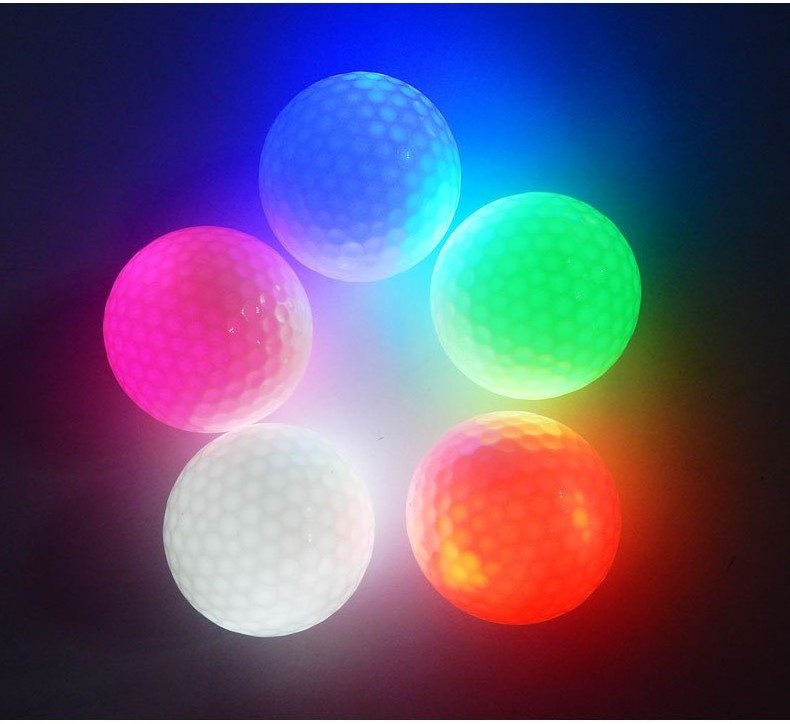 Glow In The Dark Light Up Long Time Bright Golf Ball For Night Sports