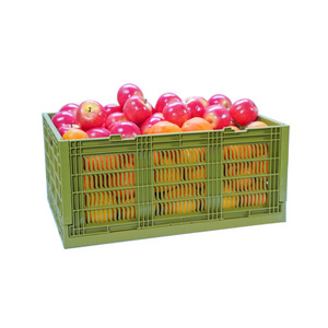 60 Liter Fruiteria Folding Plastic Crate For Vegetable With Lid Wheels Storage Bin