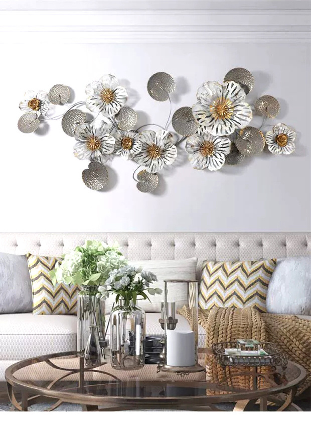 Art Flower  Iron Metal Decoration Items iron metal wall decoration for Living Room