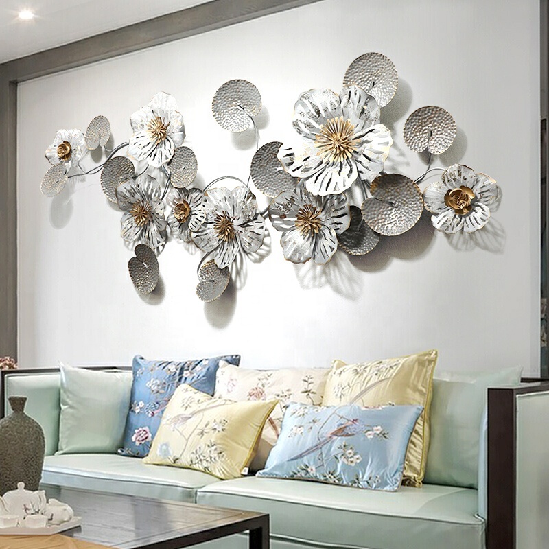 Art Flower  Iron Metal Decoration Items iron metal wall decoration for Living Room