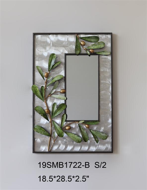 Green Olive Tree Metal Mirrors Decor Wall Mirror Decoration For Home