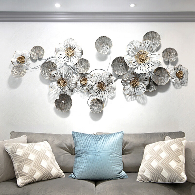 Art Flower  Iron Metal Decoration Items iron metal wall decoration for Living Room