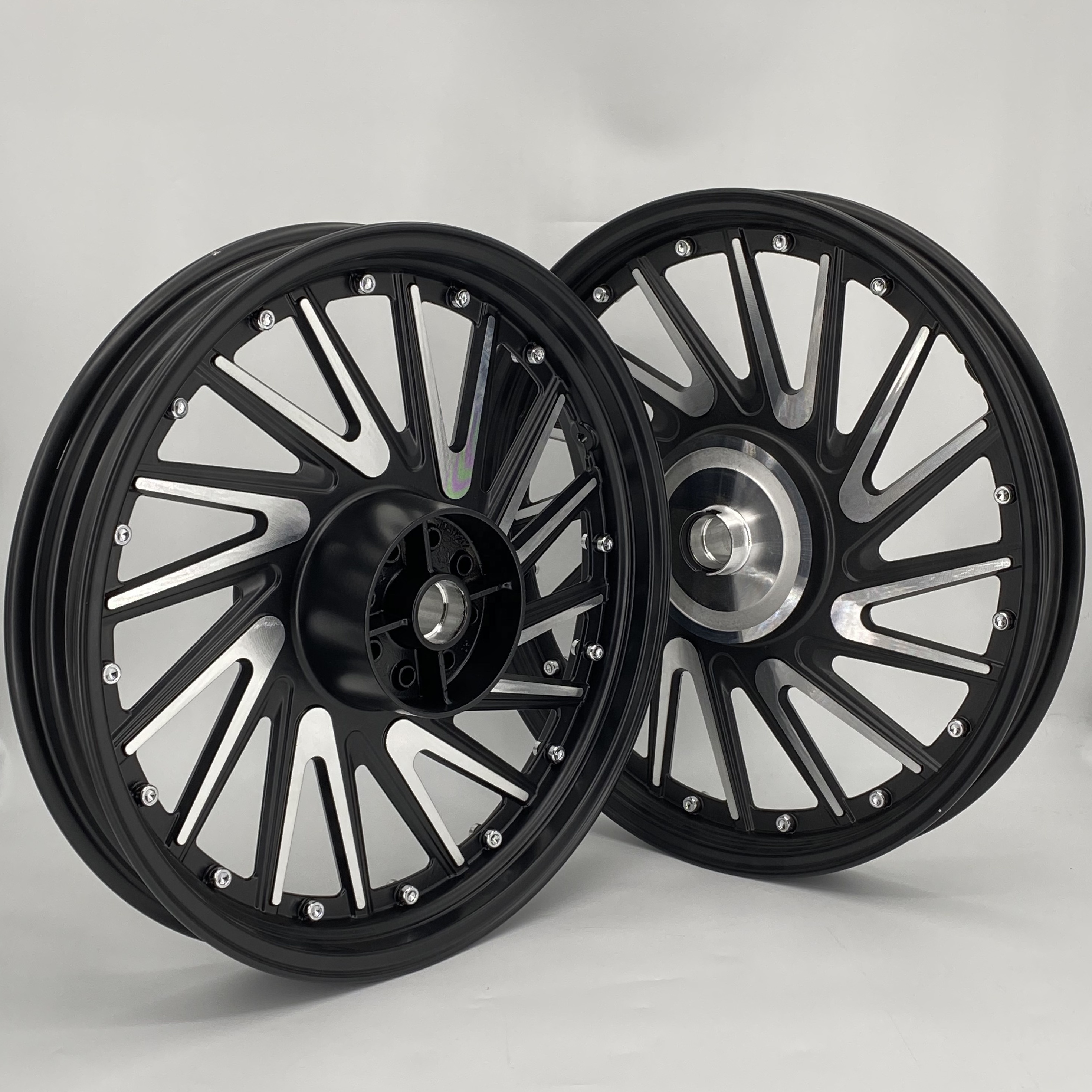 Custom Motorcycle Wheels Aluminum Supermoto Wheels  Indian royal enfield alloy wheels