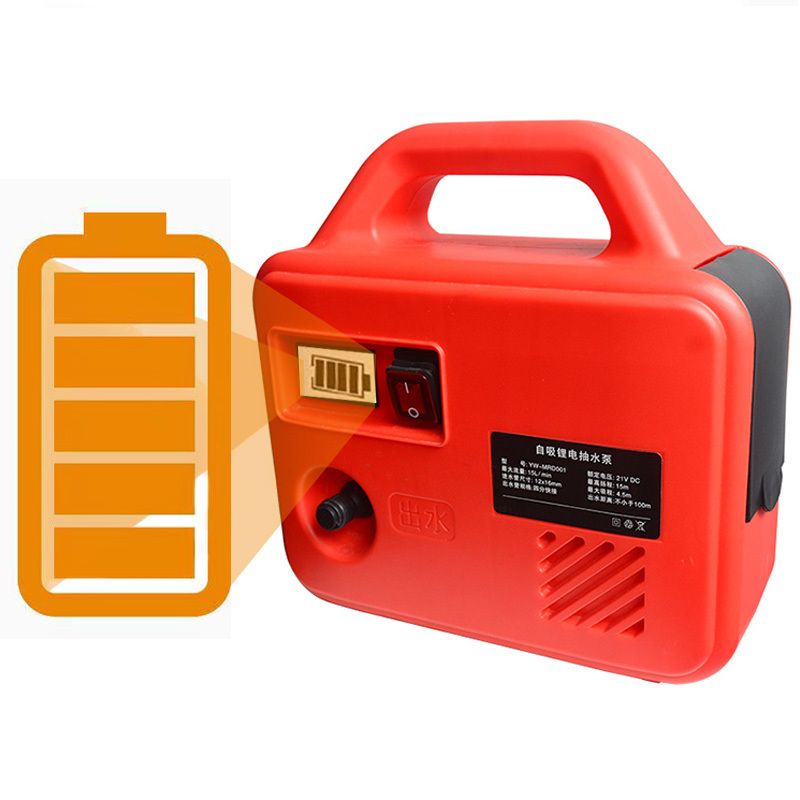 Mobile lithium battery water pump 100W21V strong motor water pump water pump sprayer spray irrigation machine