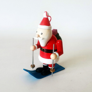 Wholesale wooden skiing Santa Claus Christmas tree ornament