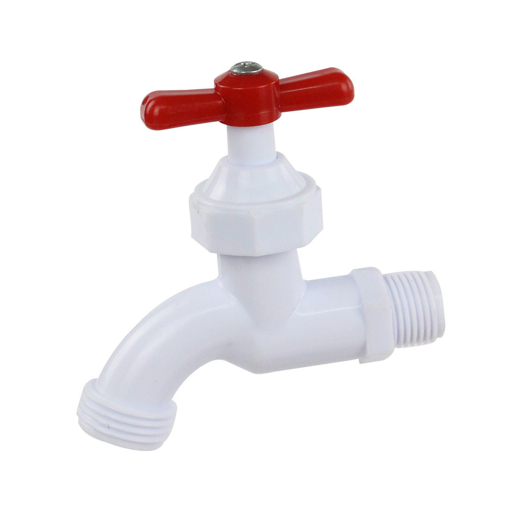 White Color Good Quality PVC Plastic Water Tap Faucet