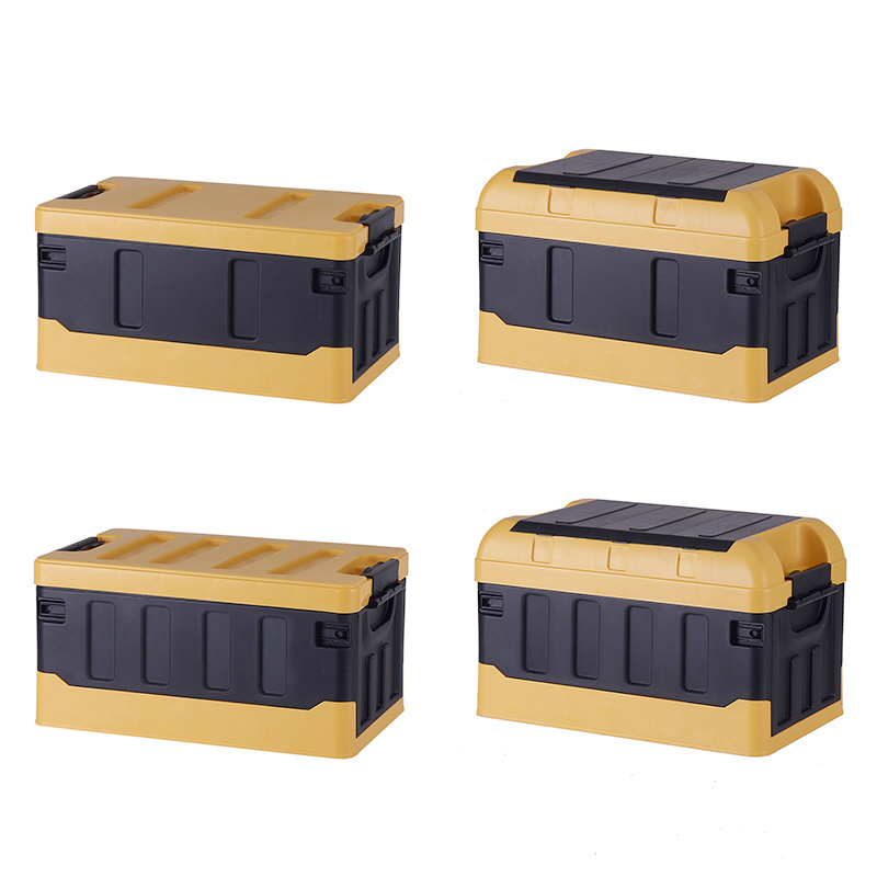 Durable plastic bins multifunctional convenient outdoor kitchen car shoe kids camping storage box foldable