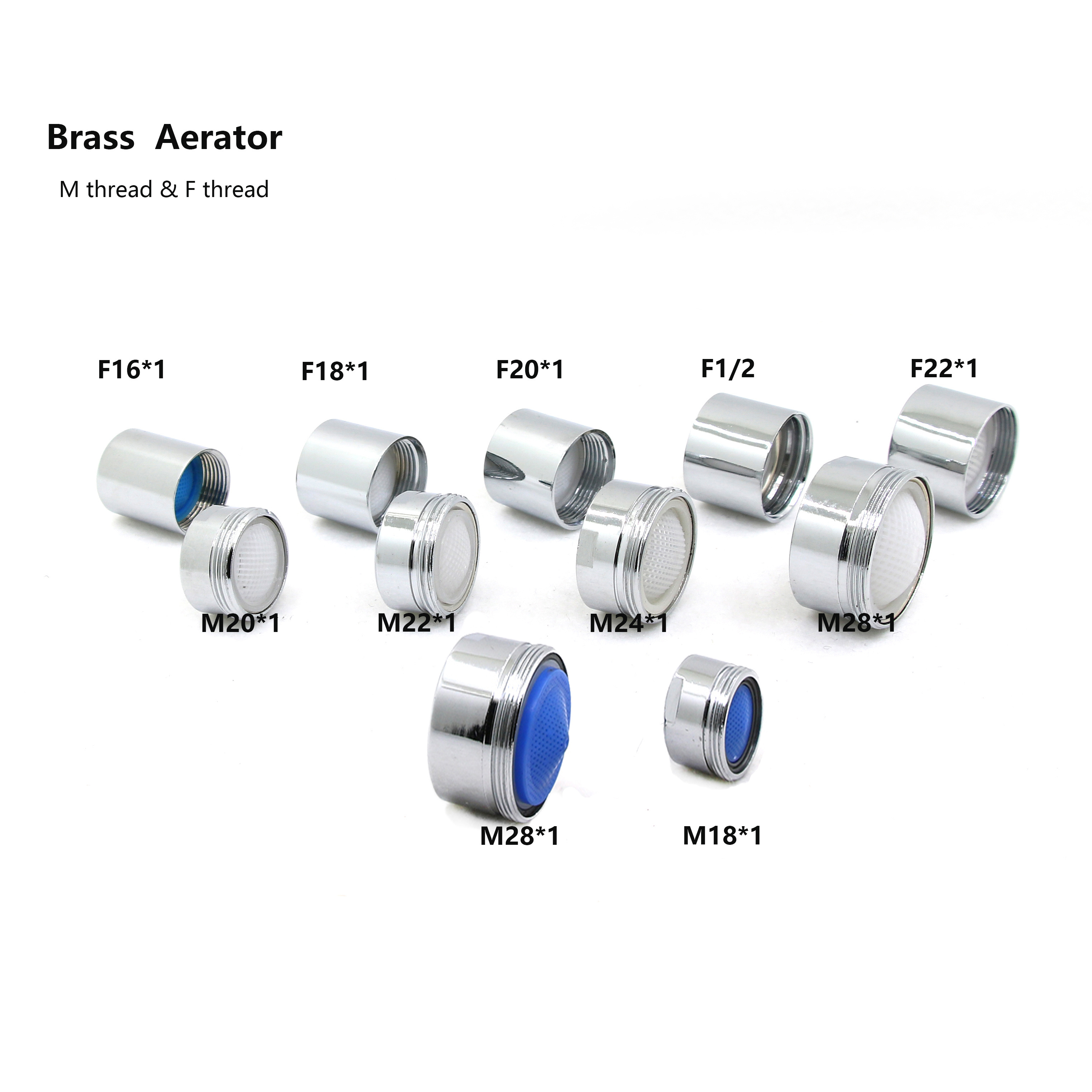 Faucet valve accessories F22 M24 Brass aerator