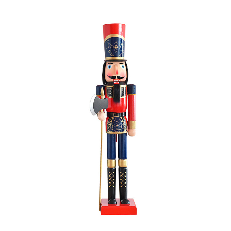 Wholesale 90cm Large Giant Custom Pink Life Size Wooden Christmas Nutcracker Soldier for Outdoor Decoration