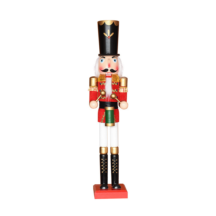 Wholesale 90cm Large Giant Custom Pink Life Size Wooden Christmas Nutcracker Soldier for Outdoor Decoration