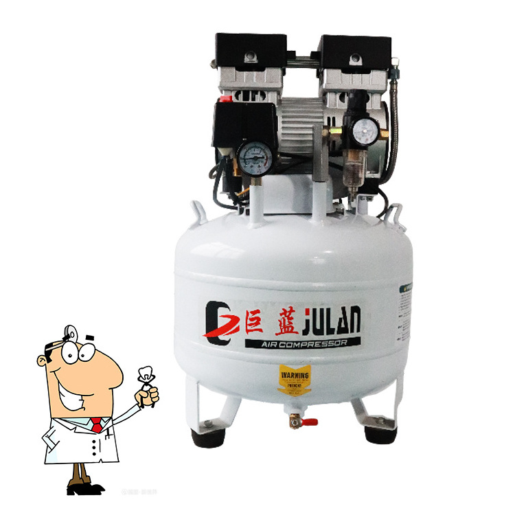 Best price 550w 750w dental air compressor 25L medical silent oil free air compressor