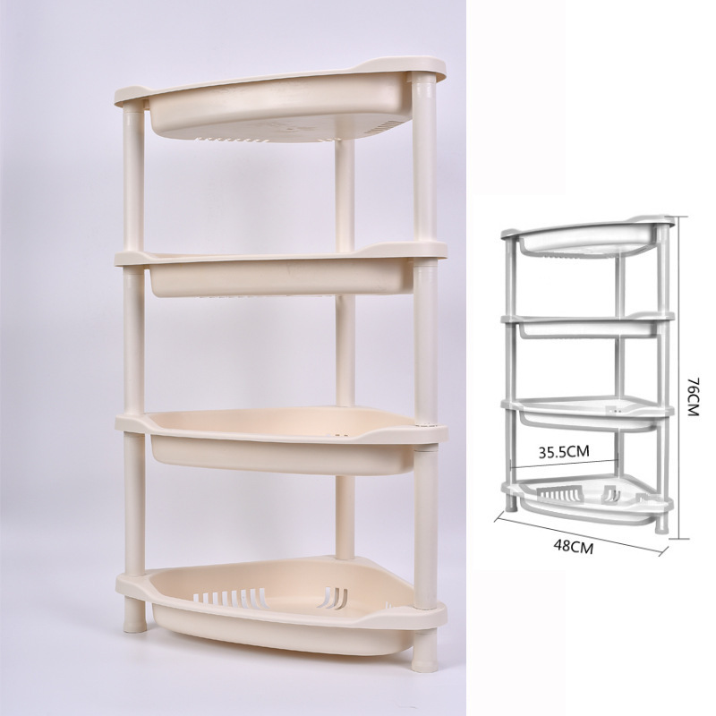 2024 New Year Product Wholesale Shelf storage triangular foot  bathroom kitchen shelf multi-floor shelf storage arrangement