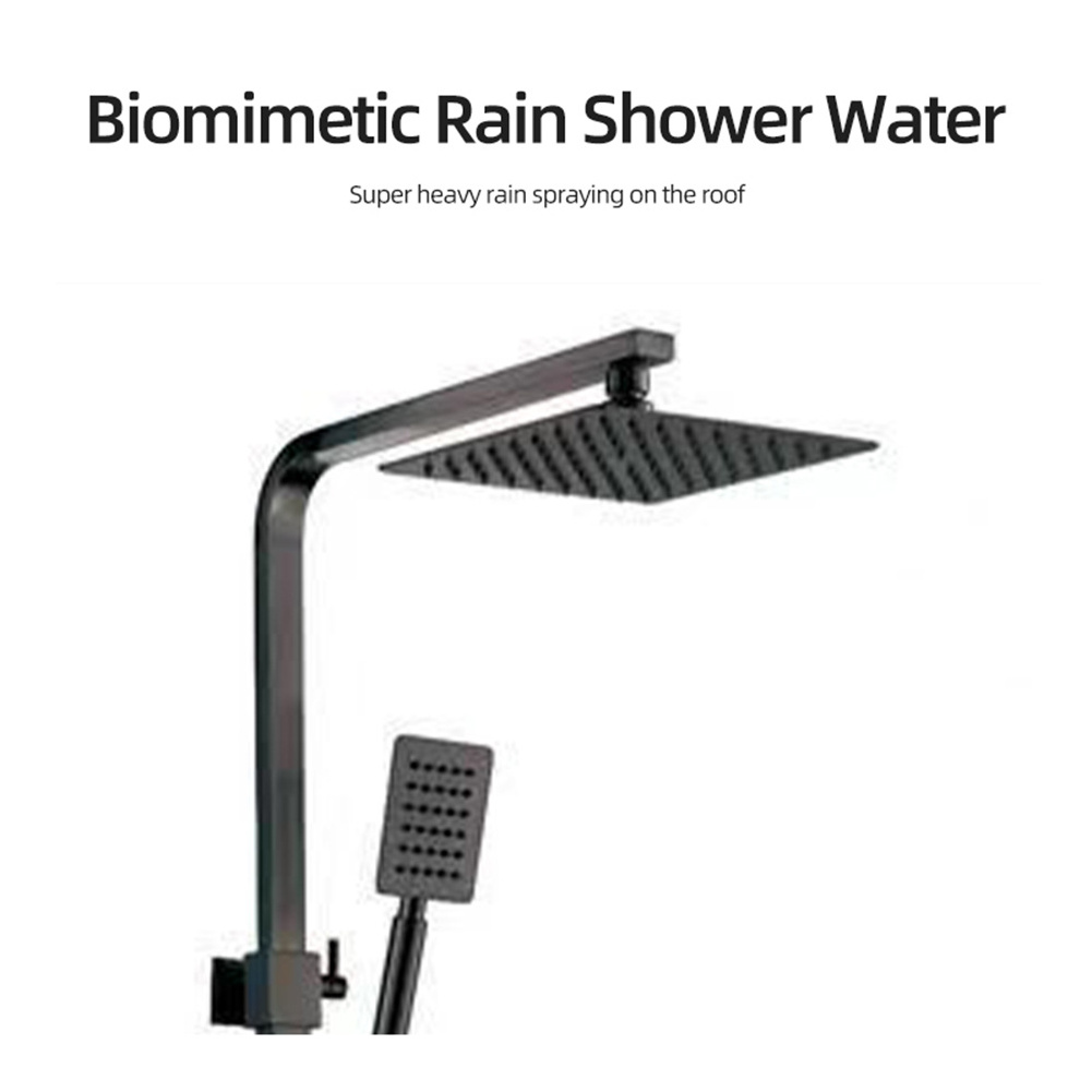 Bathroom stainless steel 304 Black  Square shower 3 Way stainless steel  Shower Faucet Set For Hotel