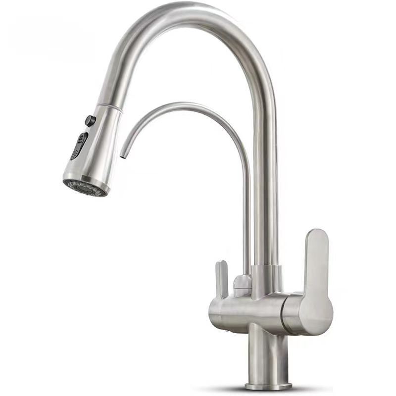 24 2023 kitchen faucet brass water tap modern kitchen taps brass pull out sprayer kitchen mixer sink faucets