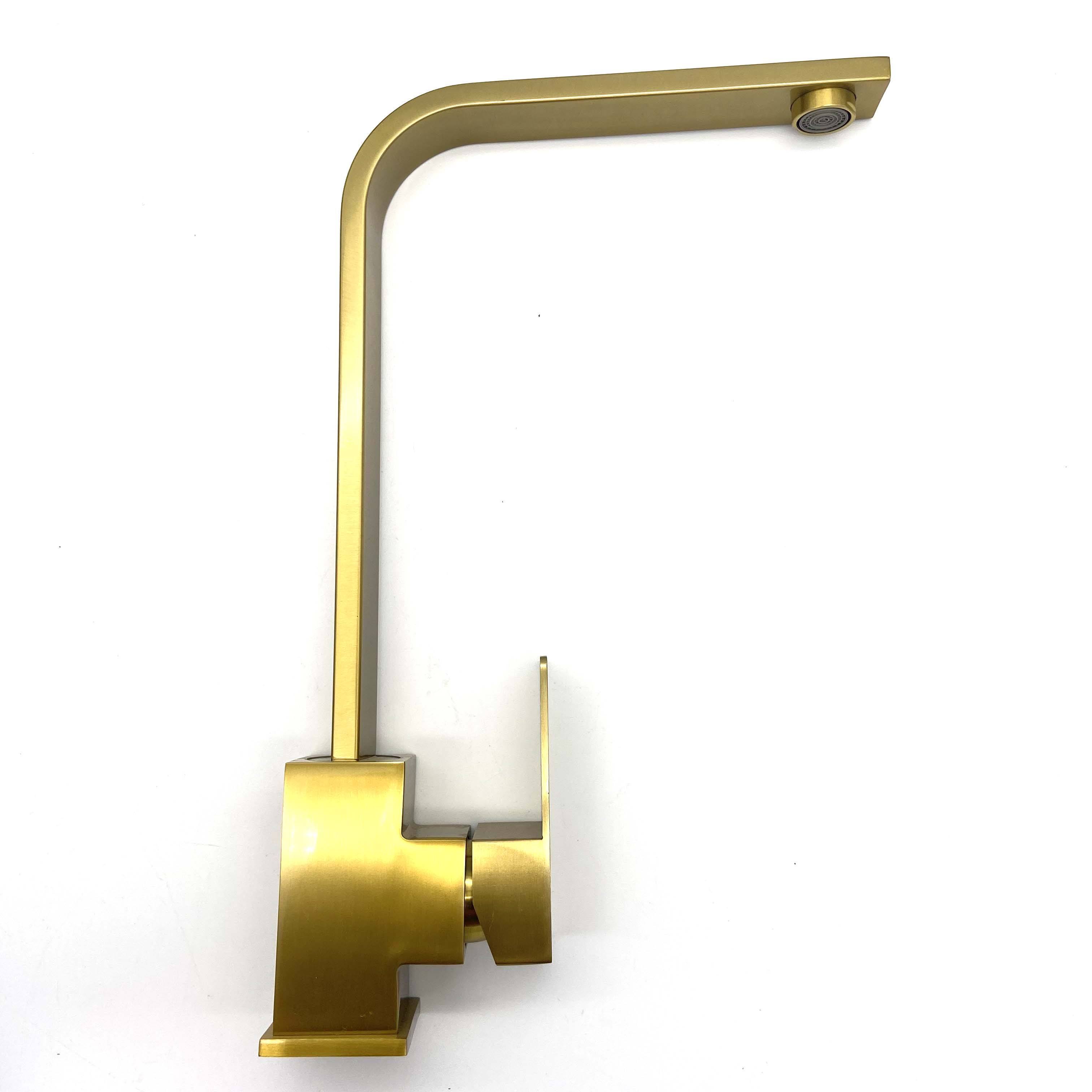 Factory Supplier Outdoor Satin Zinc-alloy Deck Mounted High Quality Hot/Cold Water Kitchen Faucets