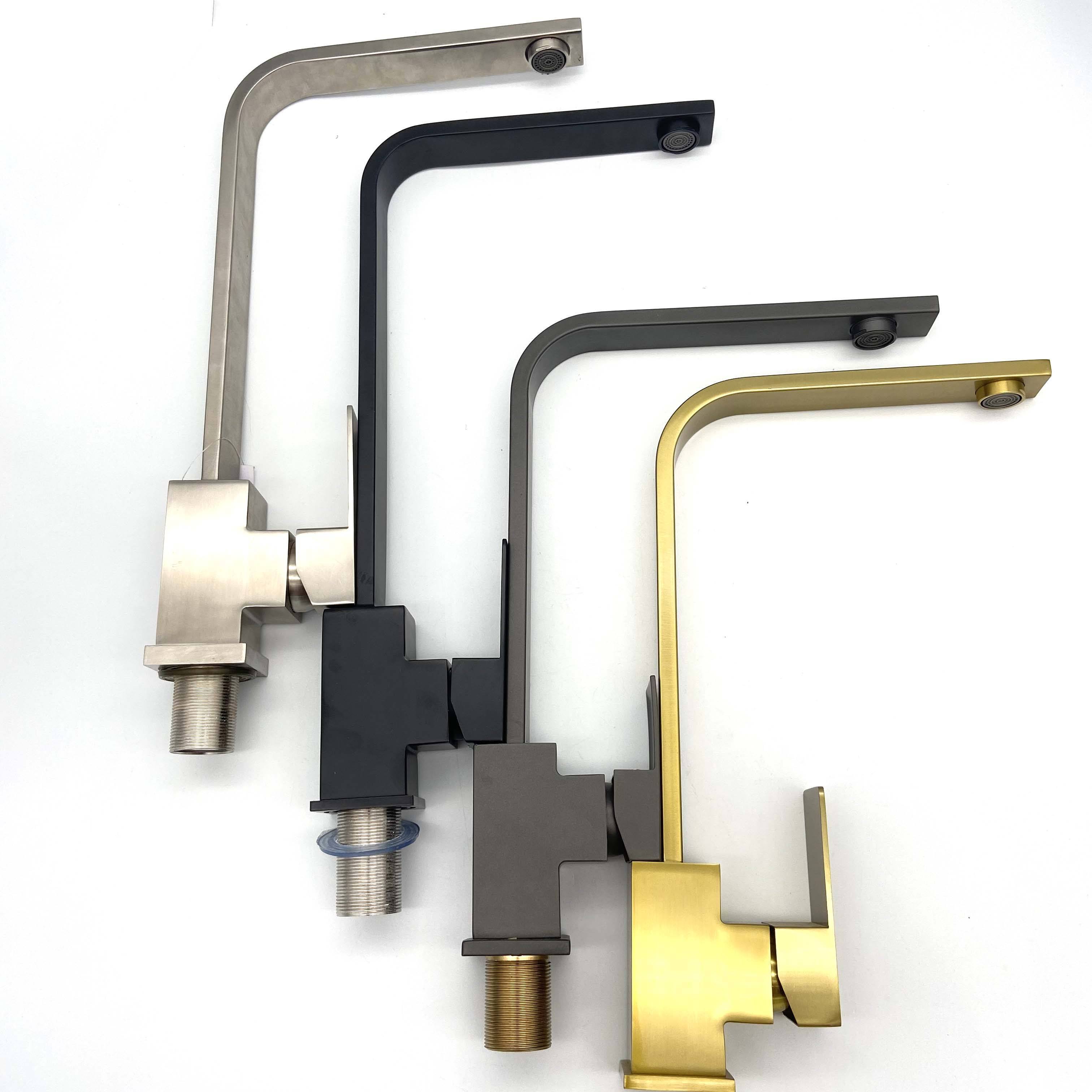 Factory Supplier Outdoor Satin Zinc-alloy Deck Mounted High Quality Hot/Cold Water Kitchen Faucets